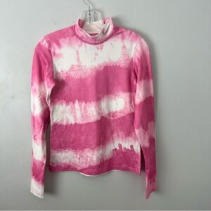 Pink Tie-Dye Long Sleeve Top